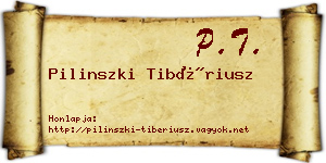 Pilinszki Tibériusz névjegykártya